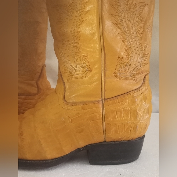 Men's CARRETA Leather Crocodile Print Western Boot Size-MEX 26.-USA-9-or 9.5 - Picture 9 of 11